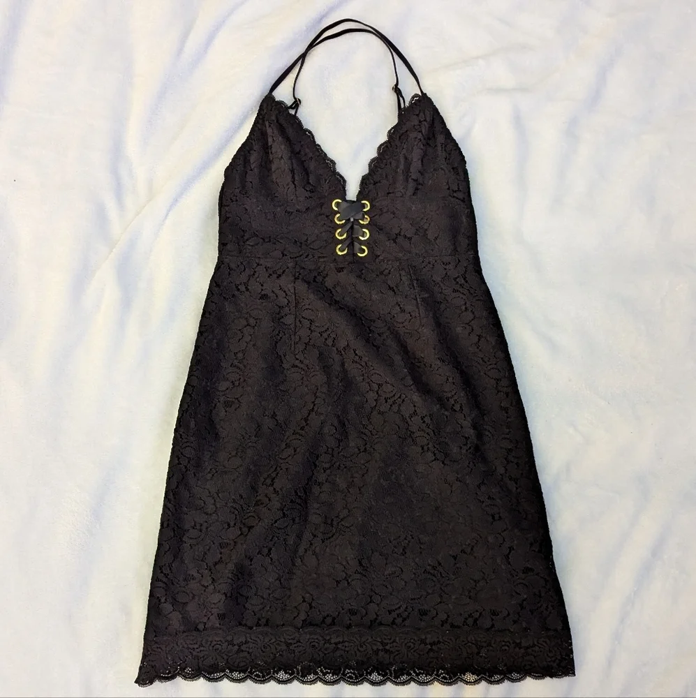 Victoria's Secret Black Lace Mini Dress - Picture 3 of 9